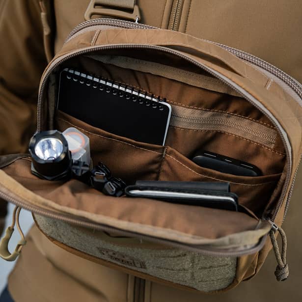 22 - Плечова однолямкова сумка M-TAC EDC Bag X-Pac Elite. Койот