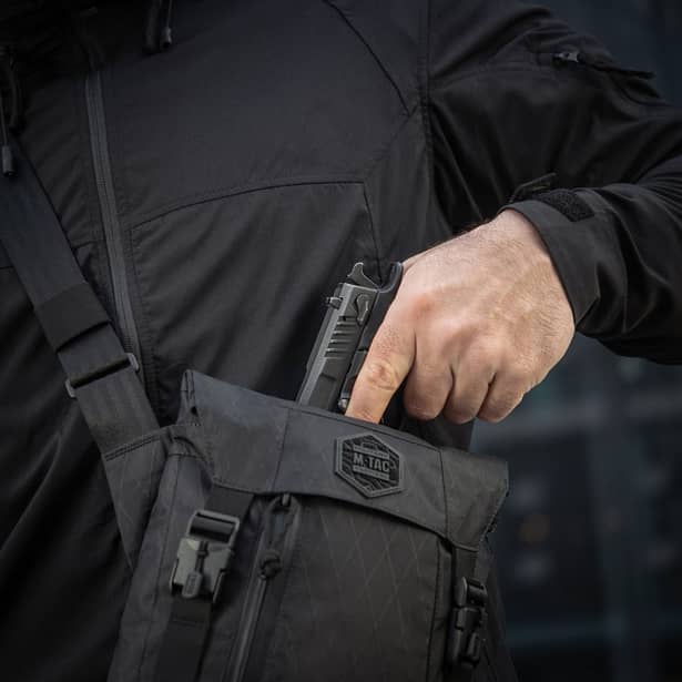 11 - Плечевая однолямковая сумка M-TAC Magnet Bag X-Pac Elite Черная