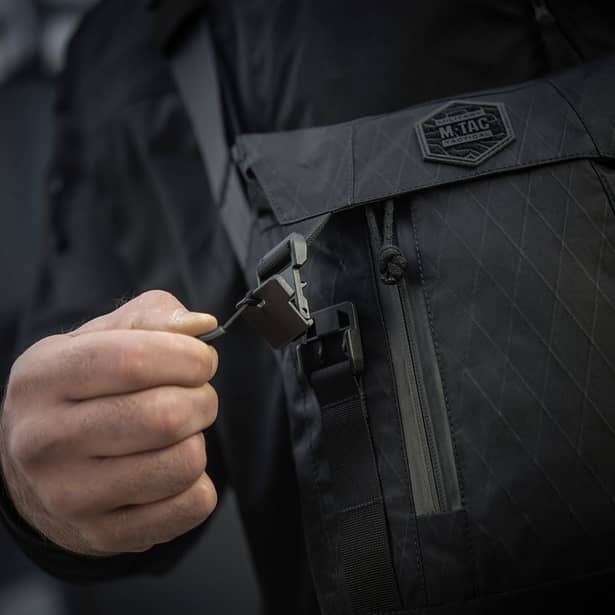 12 - Плечевая однолямковая сумка M-TAC Magnet Bag X-Pac Elite Черная