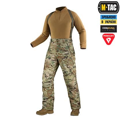 1 - Тактические брюки зимние M-Tac Alpha Pro Primaloft. Цвет Мультикам