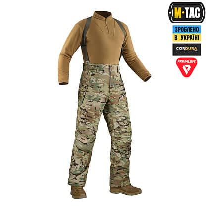 3 - Тактические брюки зимние M-Tac Alpha Pro Primaloft. Цвет Мультикам