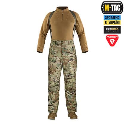 4 - Тактические брюки зимние M-Tac Alpha Pro Primaloft. Цвет Мультикам