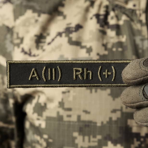 5 - Патч (шеврон) Specprom Група крові А(2) Rh (+). Колір Олива