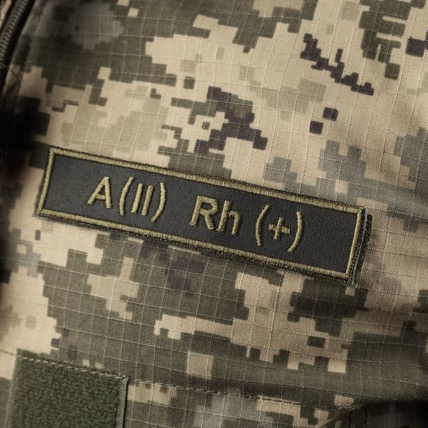 4 - Патч (шеврон) Specprom Група крові А(2) Rh (+). Колір Олива