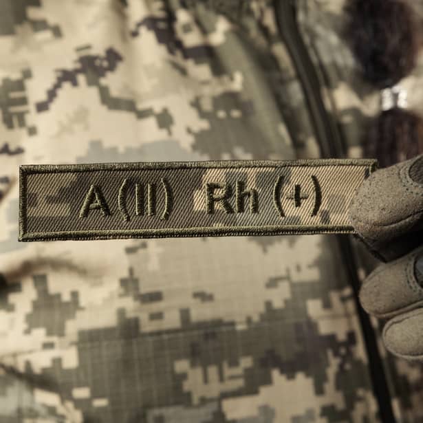 4 - Патч (шеврон) Specprom Группа крови А(2) Rh (+). Цвет Пиксель