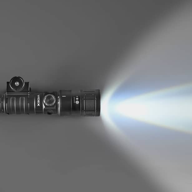 8 - Тактичний світлодіодний ліхтар VIDEX 1000Lm 5000K. Чорний