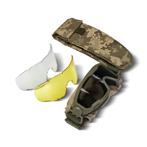 4 - Захисні тактичні окуляри -маска Trevix з комплектом лінз. Олива