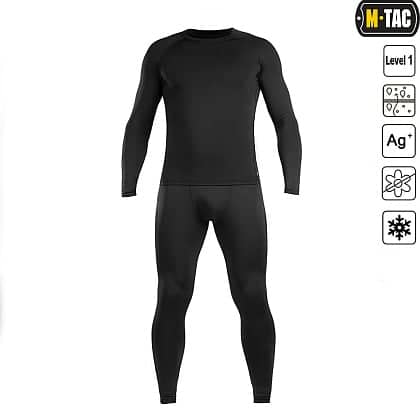 3 - Комплект термобілизни M-Tac ThermoLine. Колір Чорний
