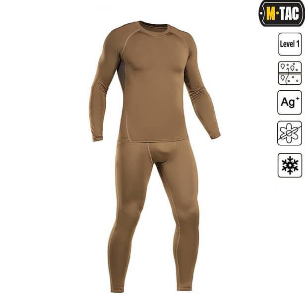 1 - Комплект термобілизни M-Tac ThermoLine. Колір Койот