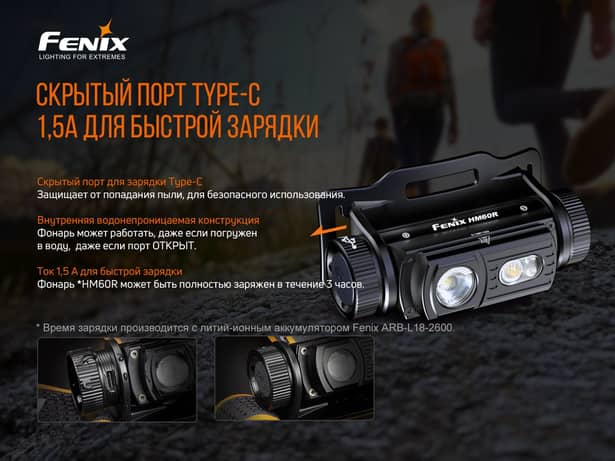 10 - Ліхтар налобний Fenix HM60R