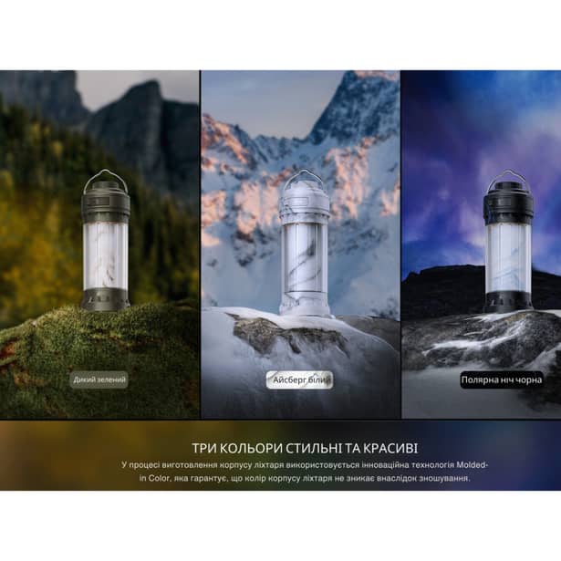 13 - Ліхтар кемпінговий Fenix CL22R, темно-зелений