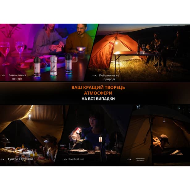 10 - Ліхтар кемпінговий Fenix CL22R, темно-зелений