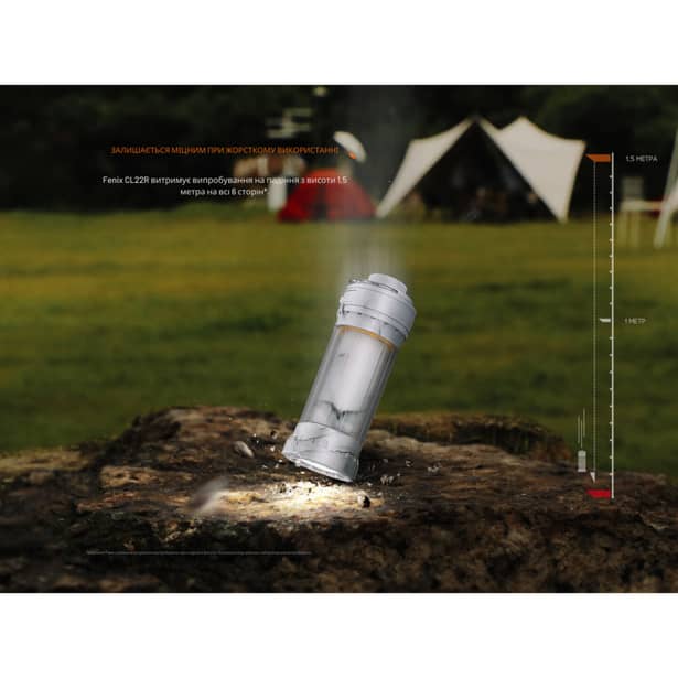 6 - Ліхтар кемпінговий Fenix CL22R, темно-зелений