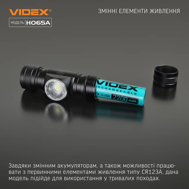 10 - Налобний світлодіодний ліхтар VIDEX 1200Lm 5000K