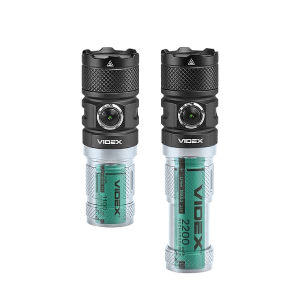 5 - Портативний світлодіодний ліхтарик VIDEX 1500Lm 5000K з двома акумуляторами