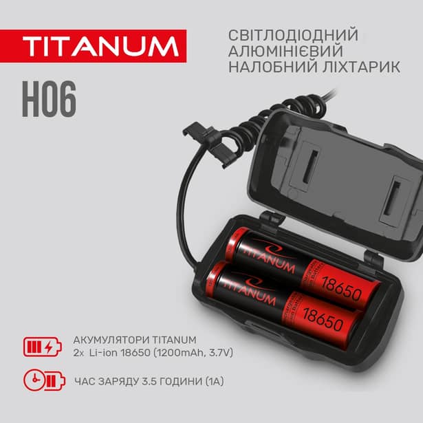 7 - Налобний світлодіодний ліхтар TITANUM 800Lm 6500K