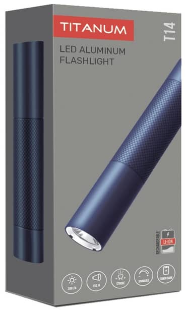 5 - Портативний світлодіодний ліхтарик TITANUM 300Lm 5000K Blue