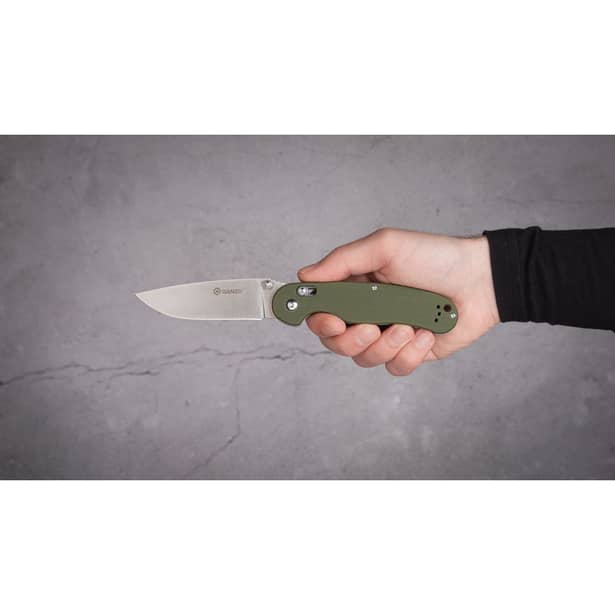 2 - Нож складной Ganzo G727M, зеленый