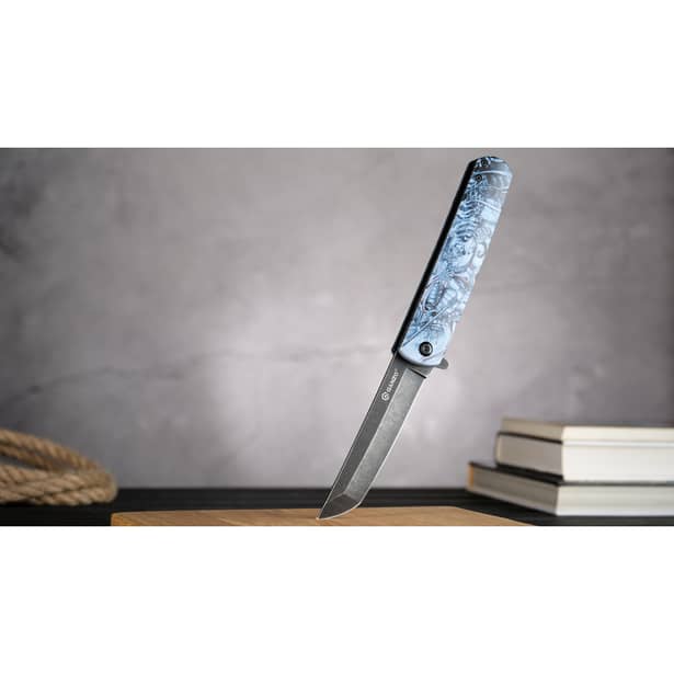 12 - Нож складной Ganzo G626-GS, серый самурай