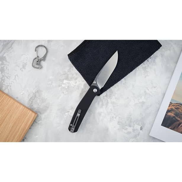 12 - Нож складной Ganzo G6804 черный