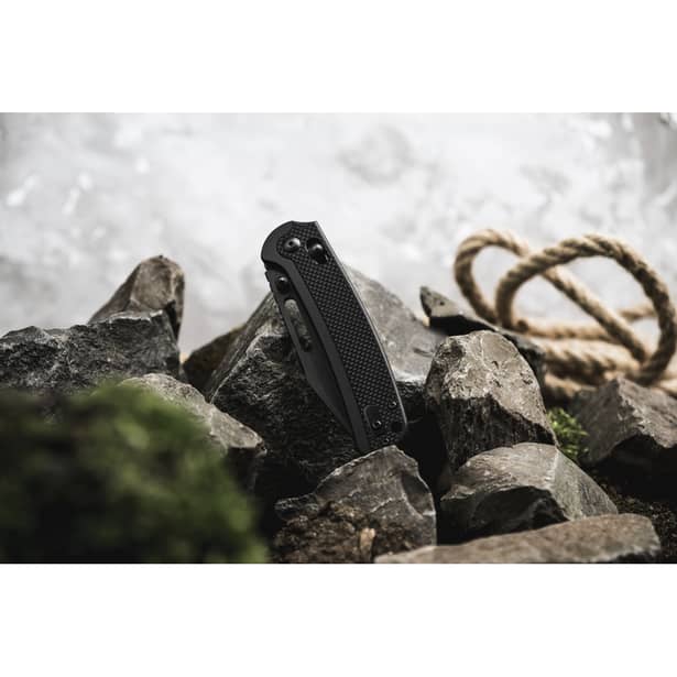 10 - Нож складной Ganzo G768PT-BK, черный (черный клинок)