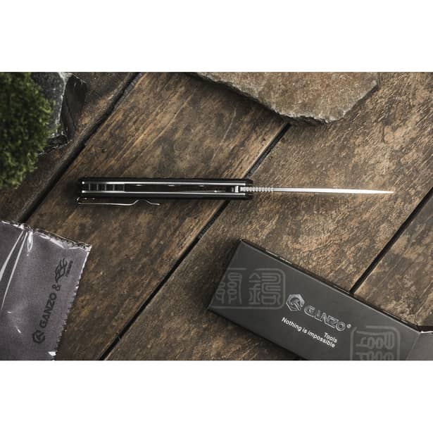 12 - Нож складной Ganzo G769-BK, черный