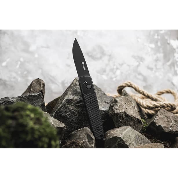 8 - Нож складной Ganzo G721-B черный клинок