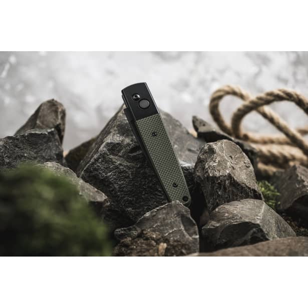 12 - Нож складной Ganzo G721B-GR зеленый, черный клинок