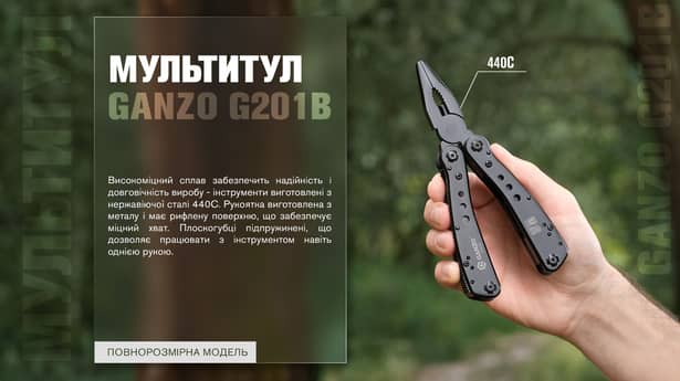 5 - Мультитул Multi Tool Ganzo G201-B