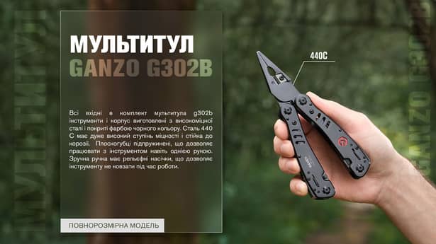 5 - Мультитул Multi Tool Ganzo G302-В