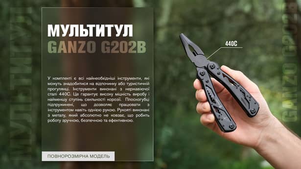 5 - Мультитул Multi Tool Ganzo G202B