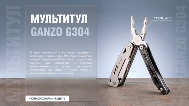 5 - Мультитул Multi Tool Ganzo G304