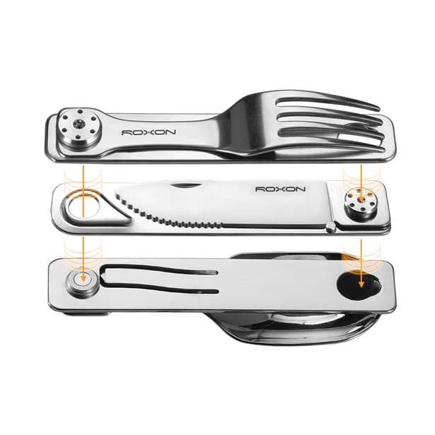 21 - Набор столовых приборов Roxon C1S 3 in1 (ложка, вилка, нож), нержавеющая сталь