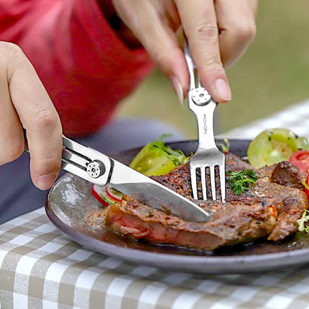 17 - Набор столовых приборов Roxon C1S 3 in1 (ложка, вилка, нож), нержавеющая сталь