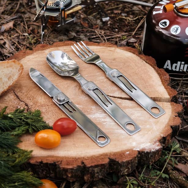 14 - Набор столовых приборов Roxon C1S 3 in1 (ложка, вилка, нож), нержавеющая сталь