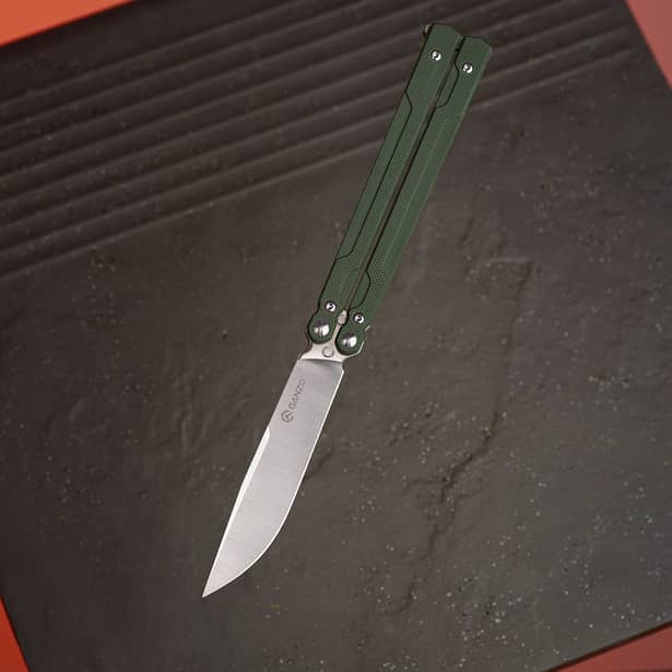 11 - Нож бабочка (балисонг) Ganzo G766-GR, зеленый