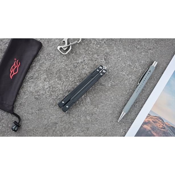 8 - Нож бабочка (балисонг) Ganzo G766-BK, черный