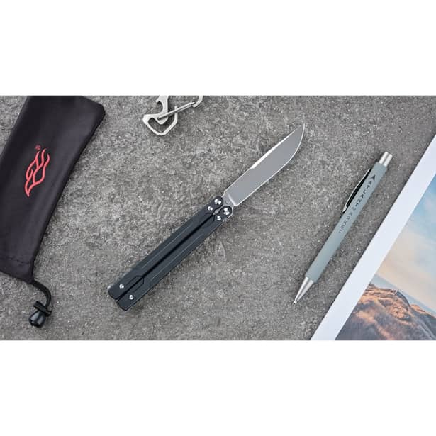 9 - Нож бабочка (балисонг) Ganzo G766-BK, черный