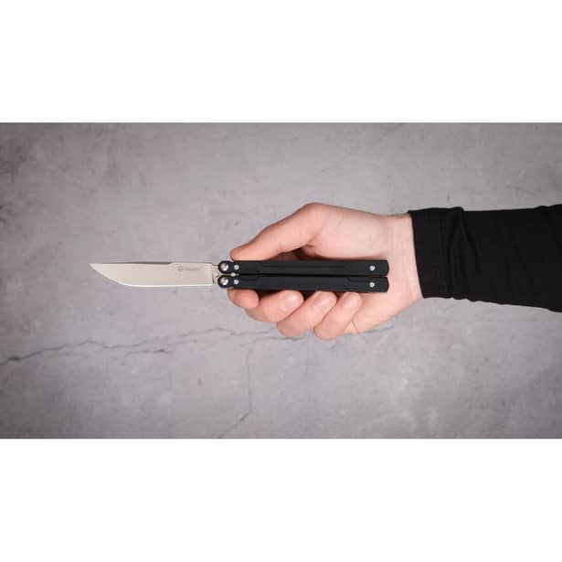 11 - Нож бабочка (балисонг) Ganzo G766-BK, черный