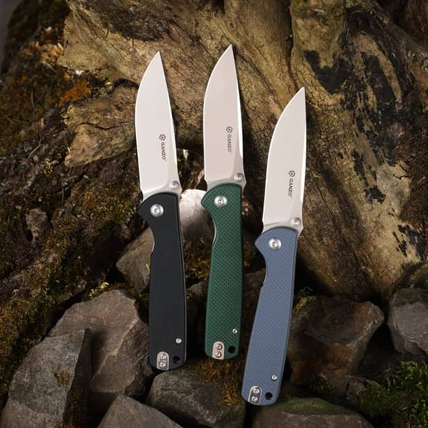 11 - Нож складной Ganzo G6805-GB, сине-зелений