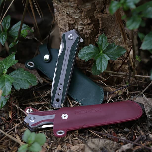 3 - Чехол кожаный для ножа Roxon К1, зеленый