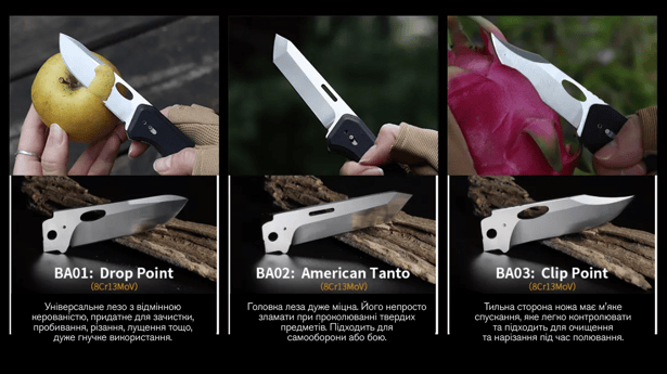 5 - Нож складной Roxon S502U, черный