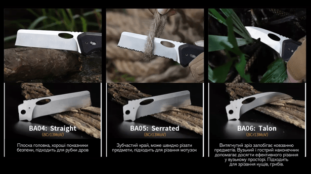 6 - Нож складной Roxon S502U, черный