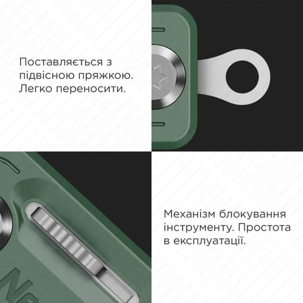 2 - Мультитул NexTool Multi Functional Knife, зелений