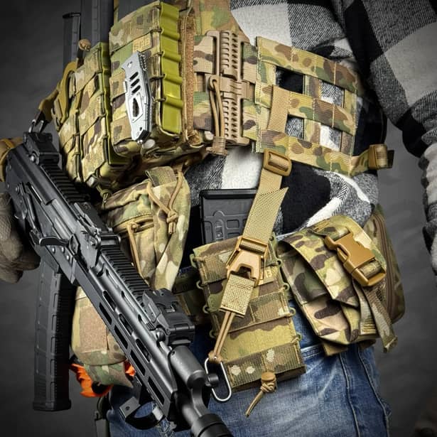 5 - Одноточечный ремень с комплектом креплений к плитоноске RAGNAROK THOR Койот