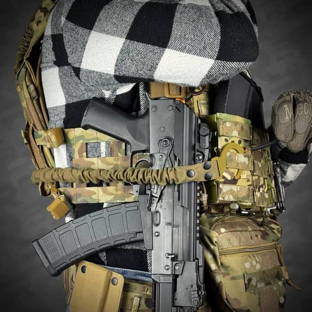 6 - Одноточечный ремень с комплектом креплений к плитоноске RAGNAROK THOR Койот