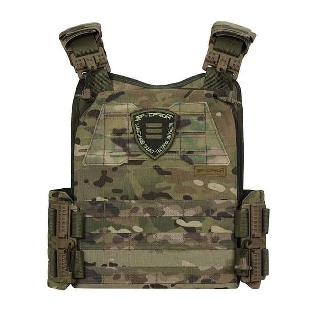 2 - Плитоноска Ares Gen.2 З системою швидкого скидання, для бронеплит розміром 25х30 см. Колір Мультикам