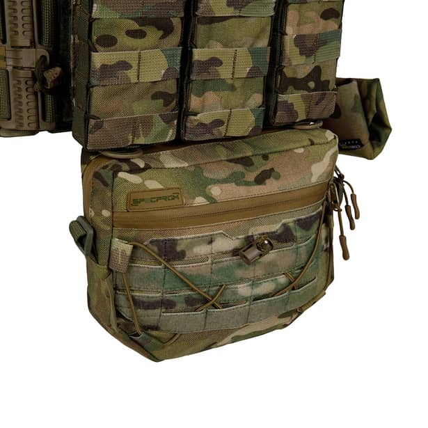 9 - Плитоноска Warmor Gen.3 Pro Max. Система швидкого скидання. (Комплект 7 підсумків). Колір Мультикам