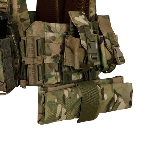 10 - Плитоноска Warmor Gen.3 Pro Max. Система швидкого скидання. (Комплект 7 підсумків). Колір Мультикам