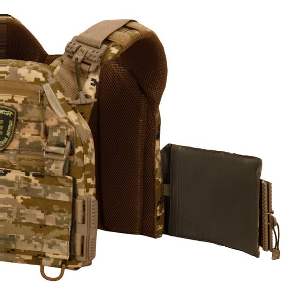 3 - Плитоноска Warmor Gen.3 Pro с системой быстрого сброса. (Комплект 3 подсумки) Molle. Цвет Пиксель ММ14